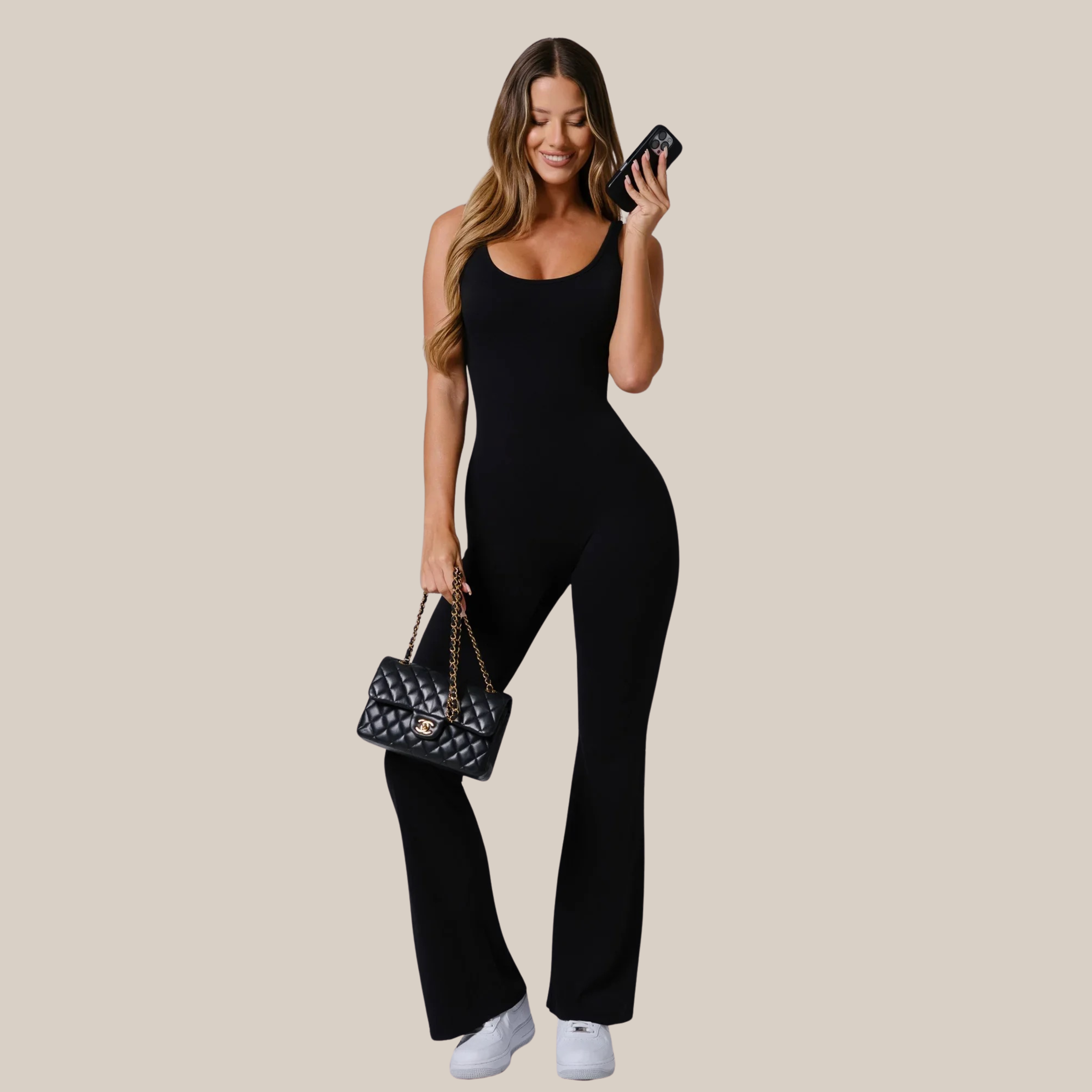 LuxeFlex Bodysuit | Black