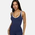 Super Sculpt Seamless Top | Navy with Stripes