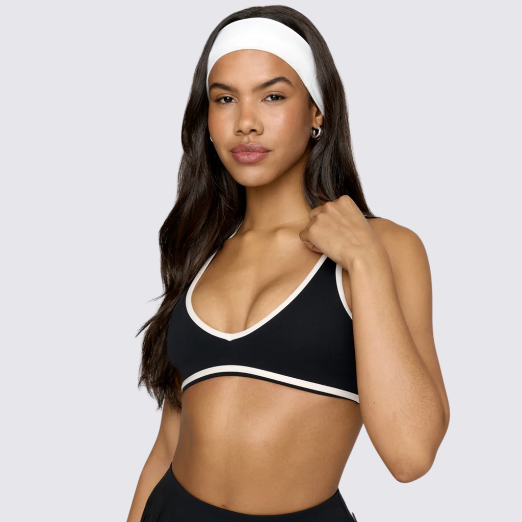 Flex Support Bra | Black with Stripes