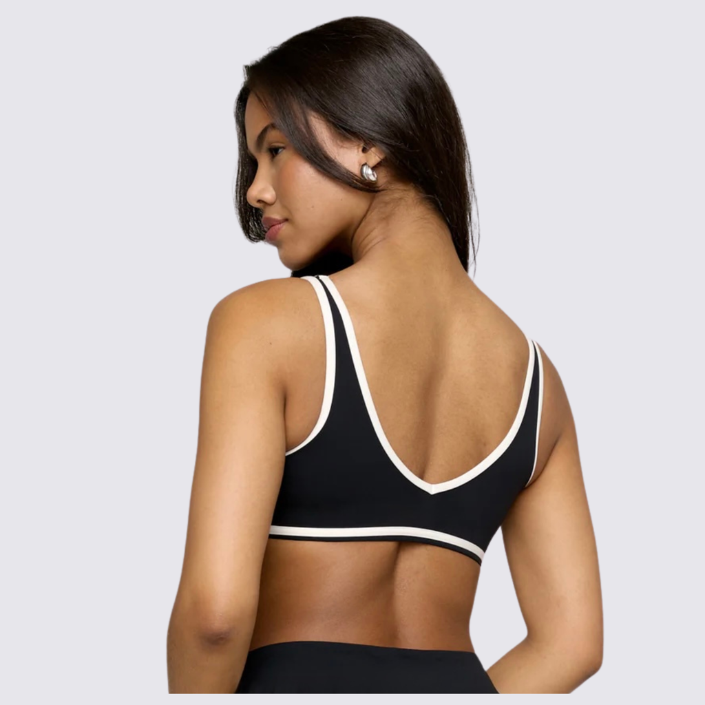 Flex Support Bra | Black with Stripes